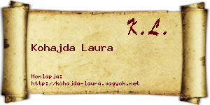 Kohajda Laura névjegykártya